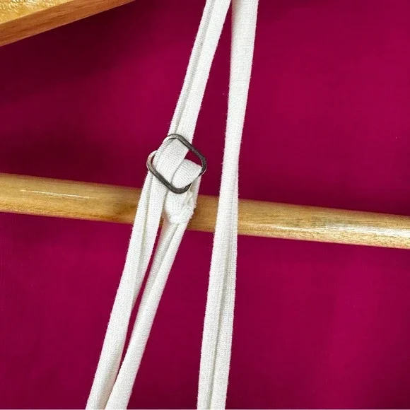 Guess White Skater Mini Dress Tie-Up Back Bodycon Fit & Flare Sleeveless‎ Size 6 - Picture 7 of 17